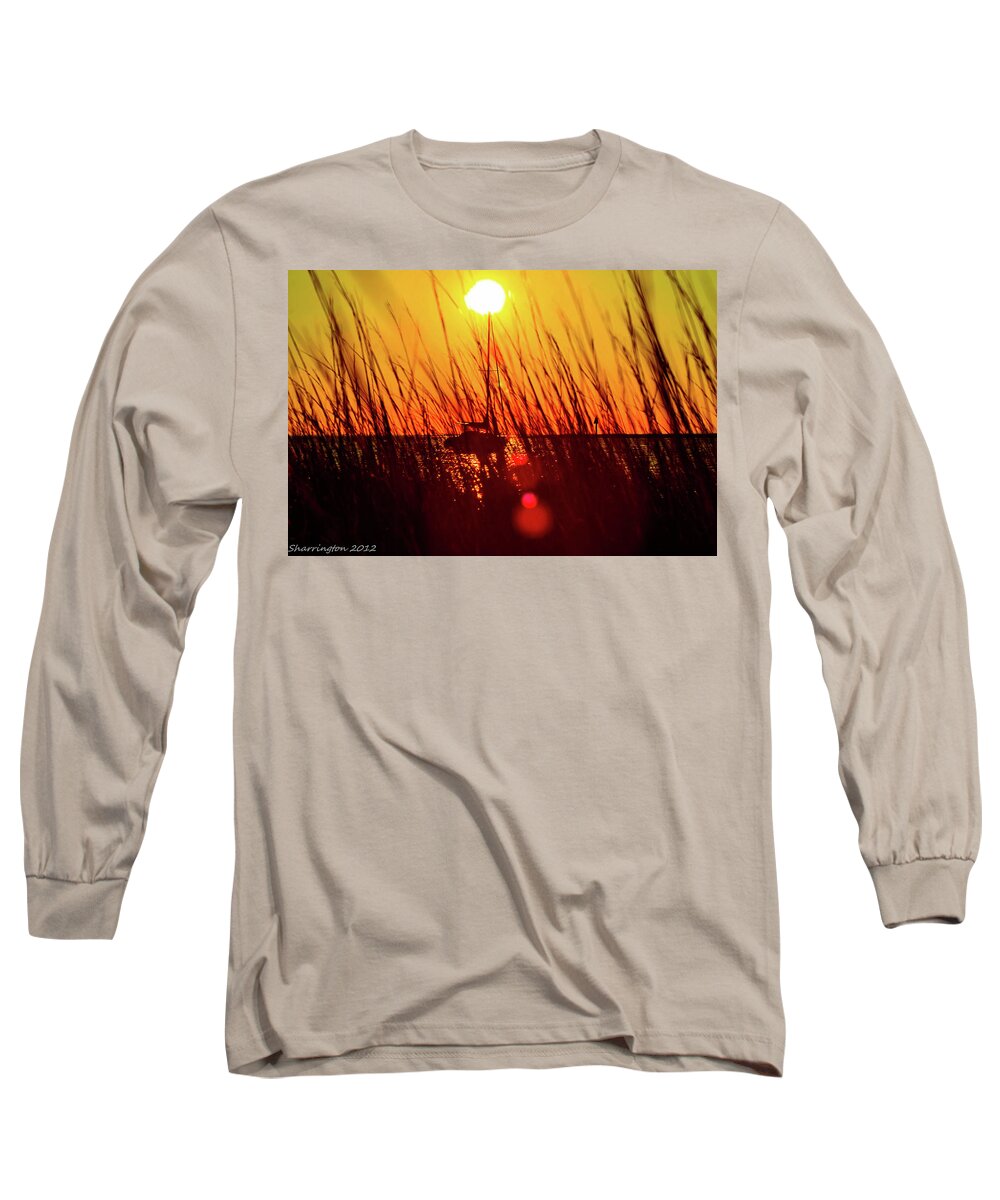 Sunset Long Sleeve T-Shirt featuring the photograph Set Anchor by Shannon Harrington