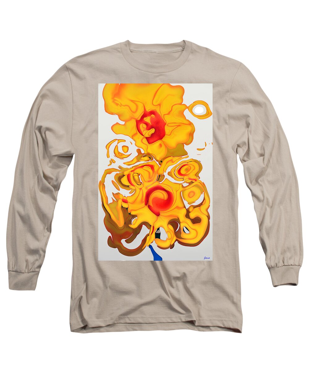 Sunflower Long Sleeve T-Shirt featuring the photograph Sunflowers in Abstraction by JoAnn Lense