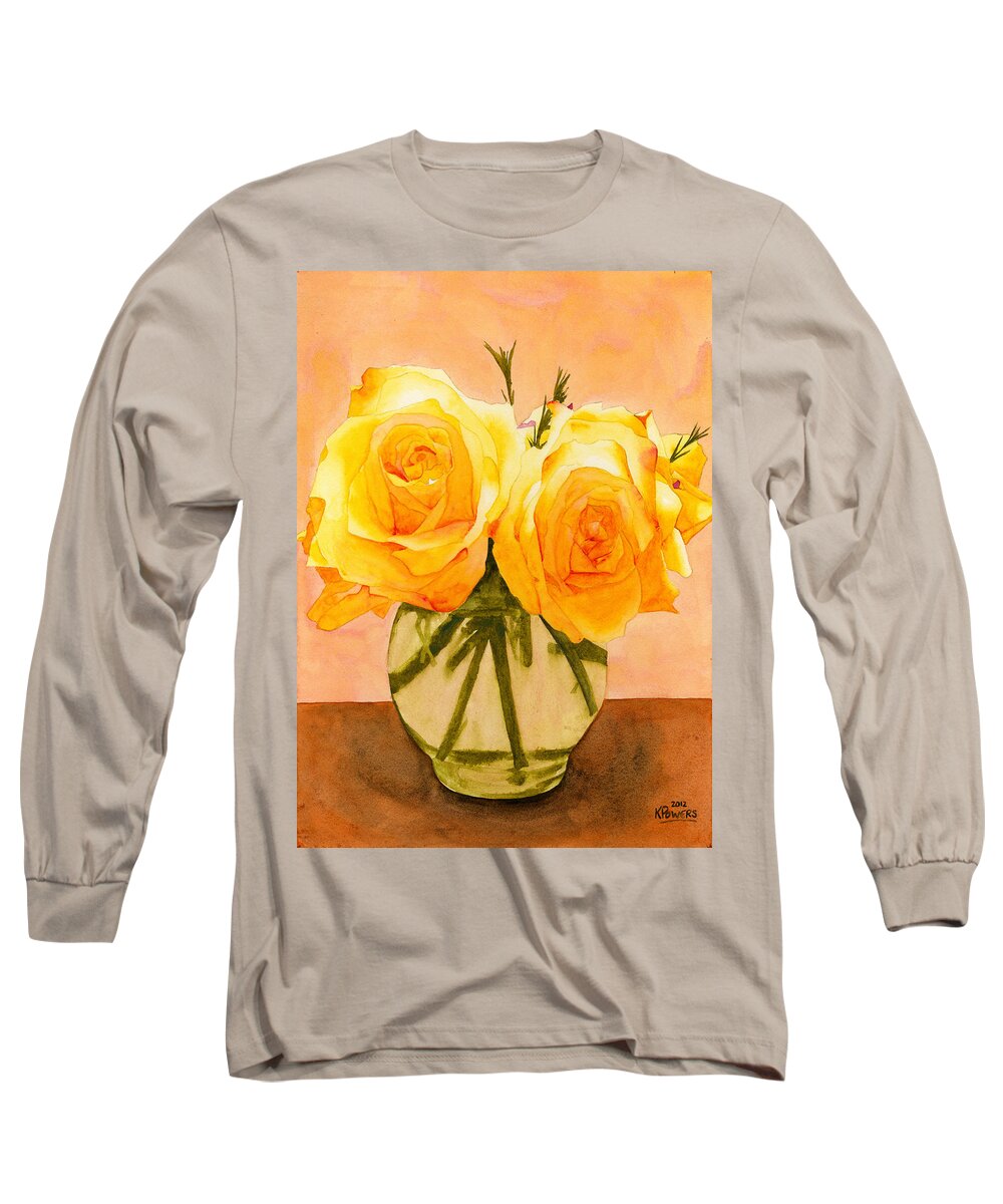 Rose Long Sleeve T-Shirt featuring the painting Valentine Surprise by Ken Powers