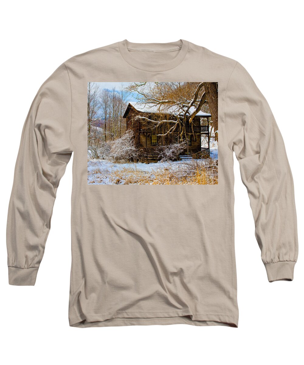 West Virginia Long Sleeve T-Shirt featuring the photograph West Virginia Winter by Ronald Lutz