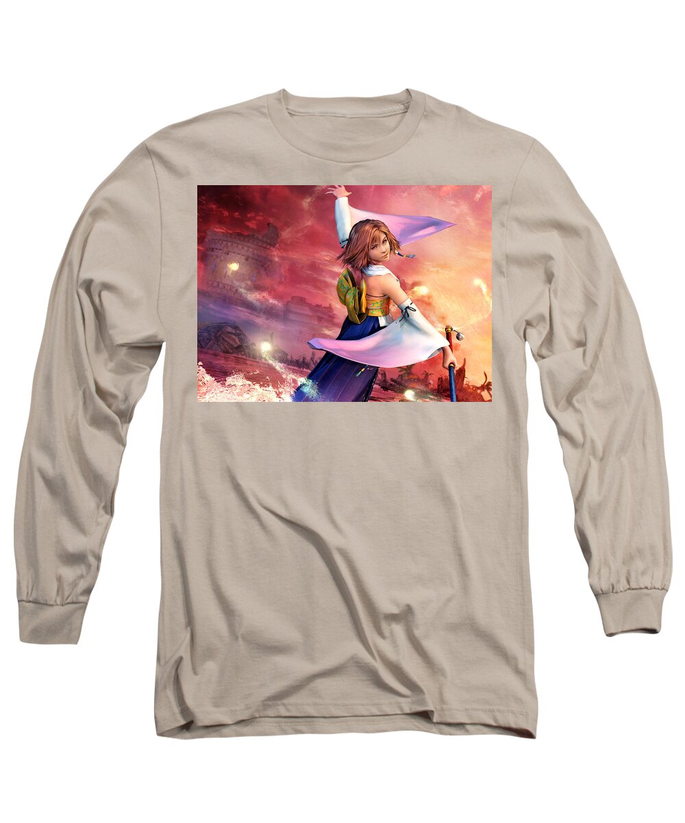 Final Fantasy X Long Sleeve T-Shirt featuring the digital art Final Fantasy X #1 by Super Lovely