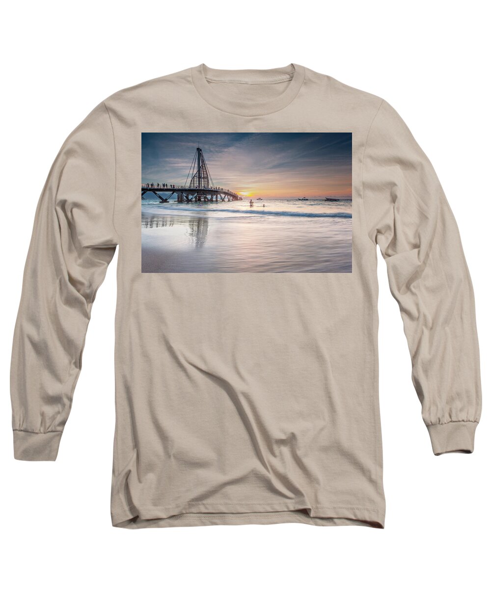 Playa Long Sleeve T-Shirt featuring the photograph heche en Mexico #1 by Edward Kreis