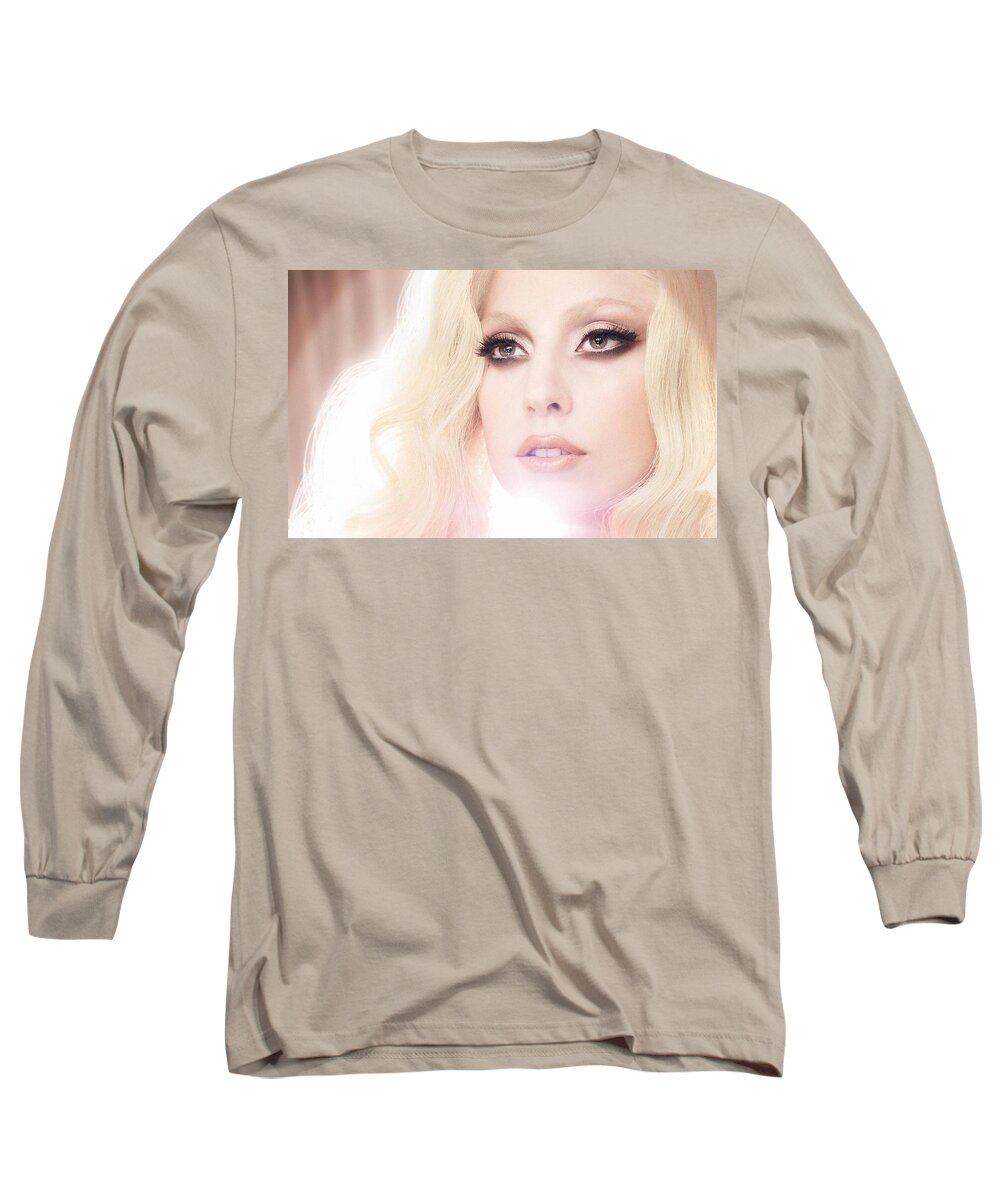 Lady Gaga Long Sleeve T-Shirt featuring the photograph Lady Gaga #1 by Mariel Mcmeeking