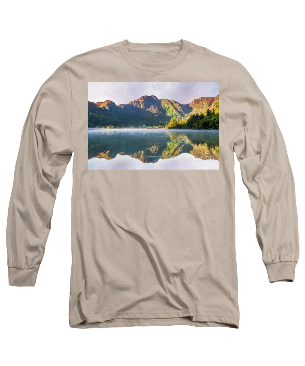 Snowdonia Long Sleeve T-Shirt featuring the photograph Misty Dawn Lake #1 by Ian Mitchell