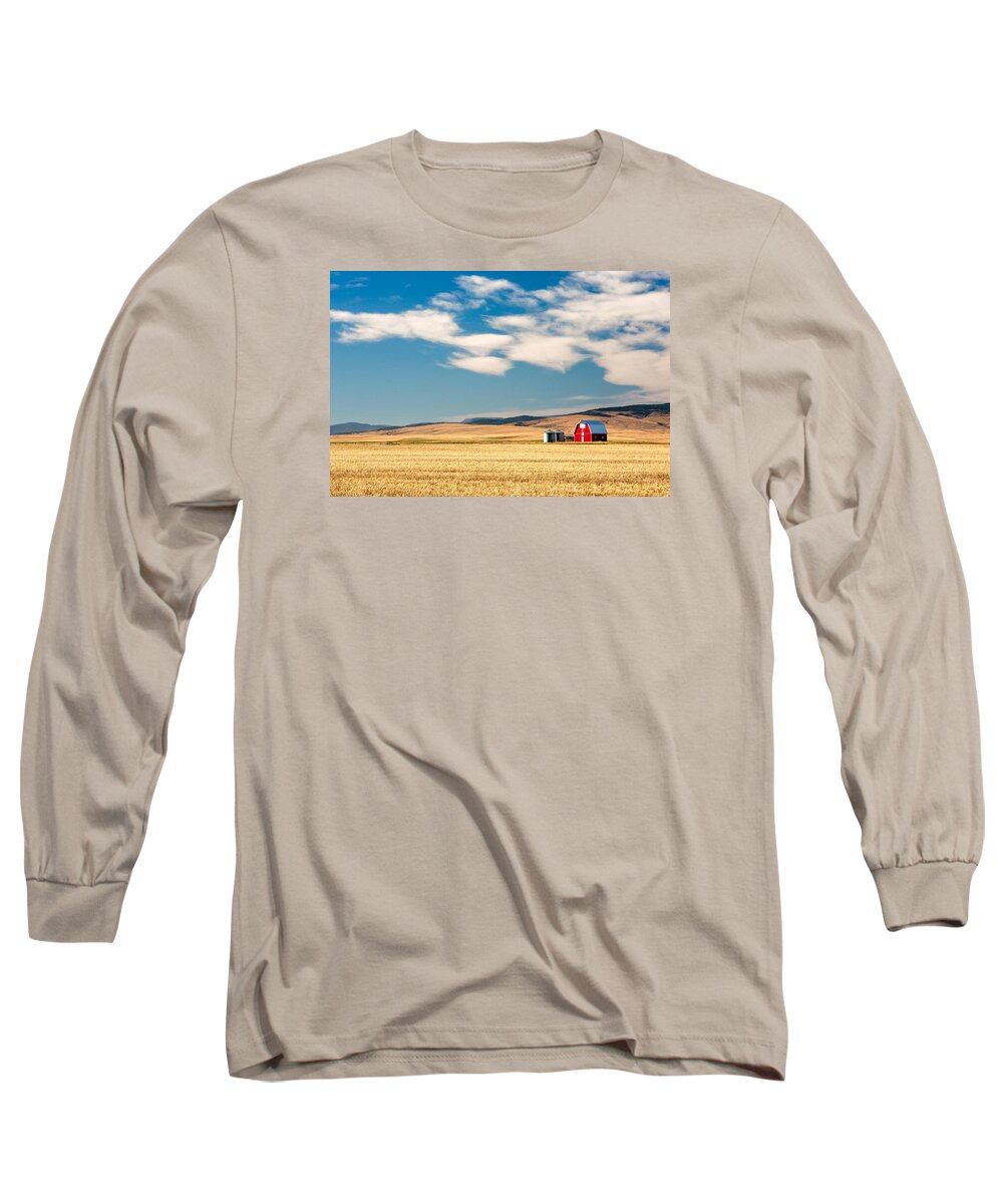 Red Long Sleeve T-Shirt featuring the photograph Prairie Red by Todd Klassy