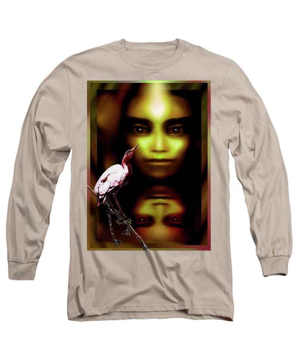 Reflection Long Sleeve T-Shirt featuring the painting Reflection #2 by Hartmut Jager
