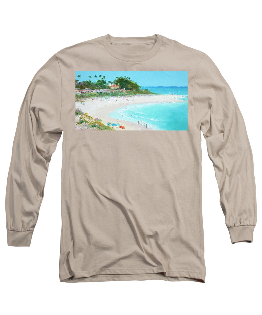 Beach Long Sleeve T-Shirt featuring the painting San Clemente Beach California #2 by Jan Matson