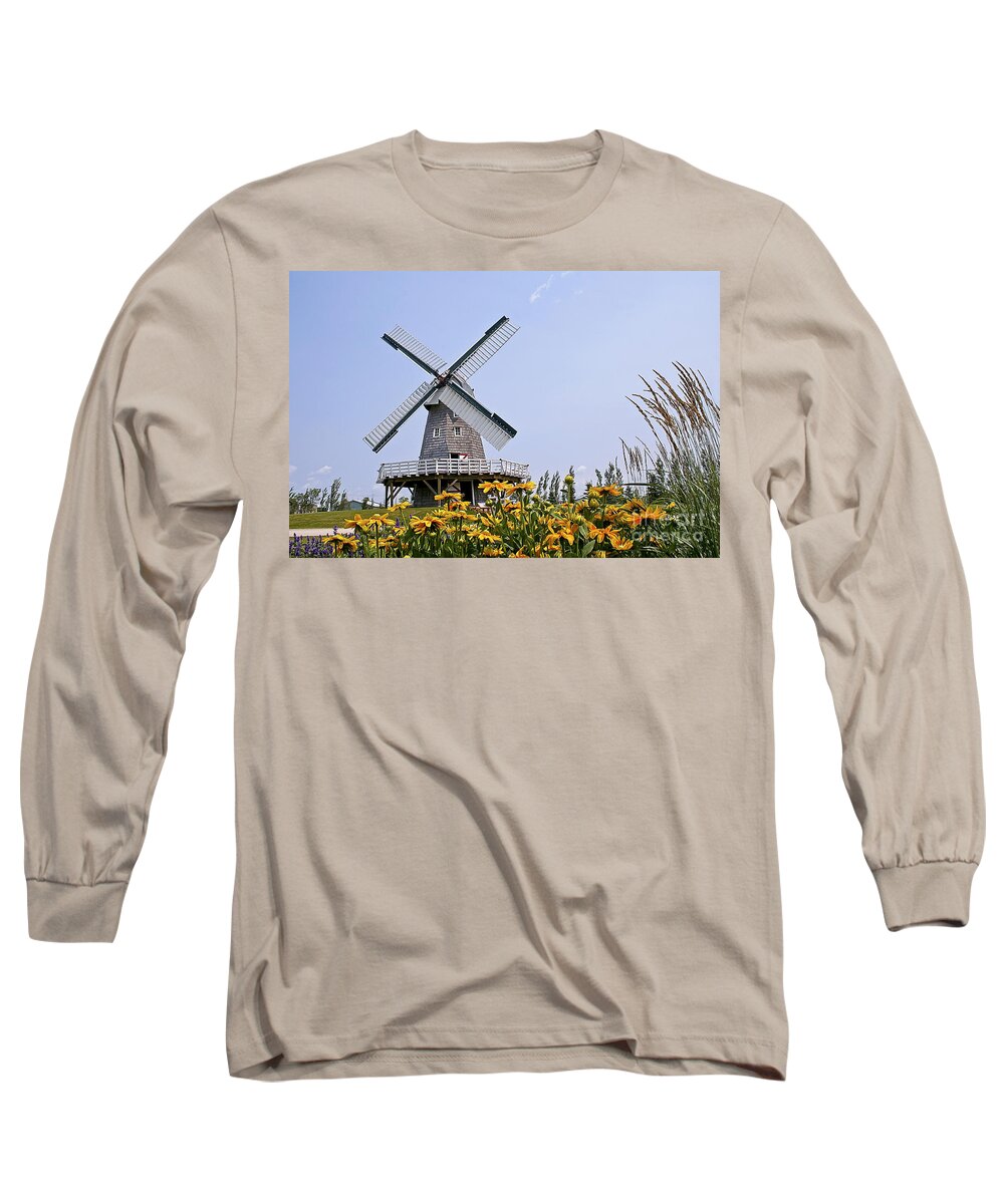Windmill Long Sleeve T-Shirt featuring the photograph Windmill #1 by Teresa Zieba
