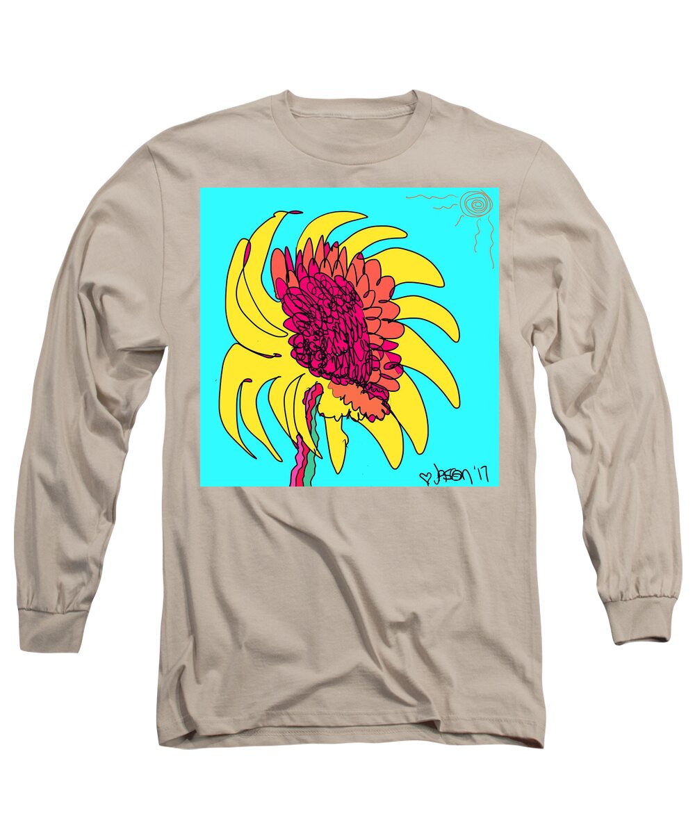 Flower Long Sleeve T-Shirt featuring the digital art Yes. This Is A Flower, Child #1 by Jason Nicholas