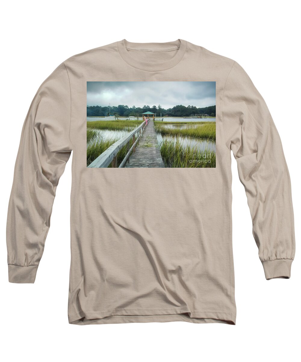 Lowcountry Dock Long Sleeve T-Shirt featuring the photograph Lowcountry Dock #2 by Dustin K Ryan