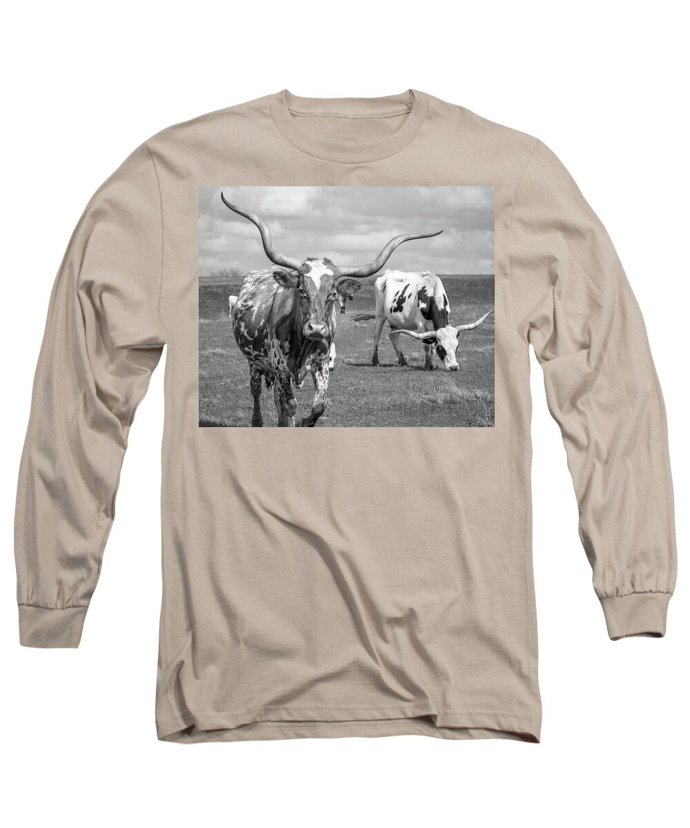 Texas Longhorns Long Sleeve T-Shirt featuring the photograph Texas Longhorns #2 by Robert Bellomy