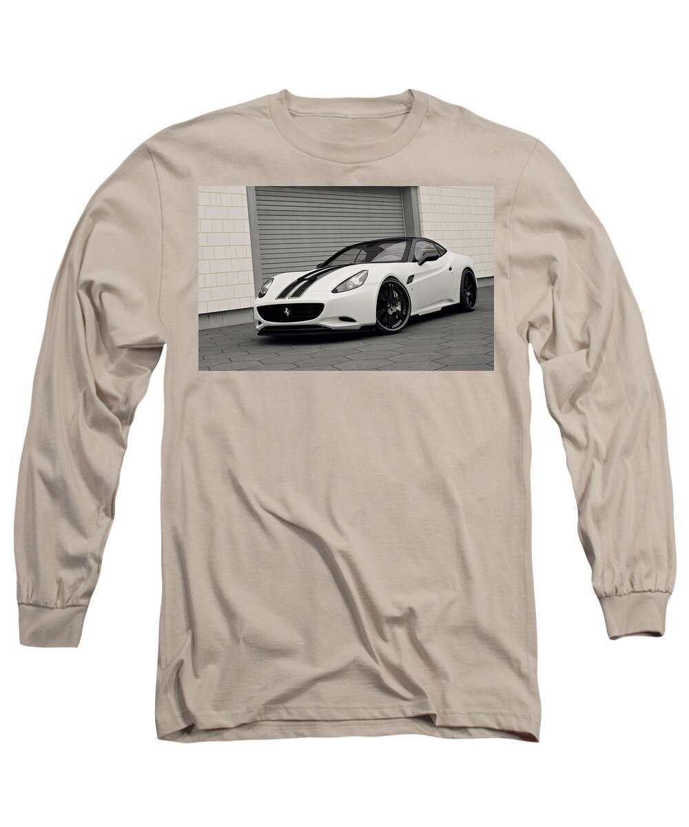 Ferrari Long Sleeve T-Shirt featuring the digital art Ferrari #28 by Super Lovely