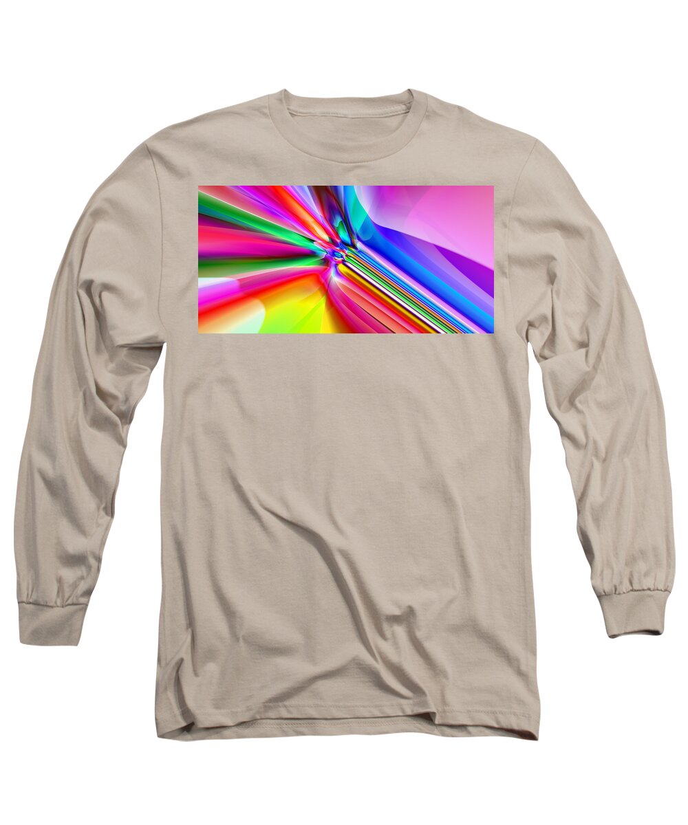 Abstract Long Sleeve T-Shirt featuring the digital art 2X1 Abstract 303 by Rolf Bertram