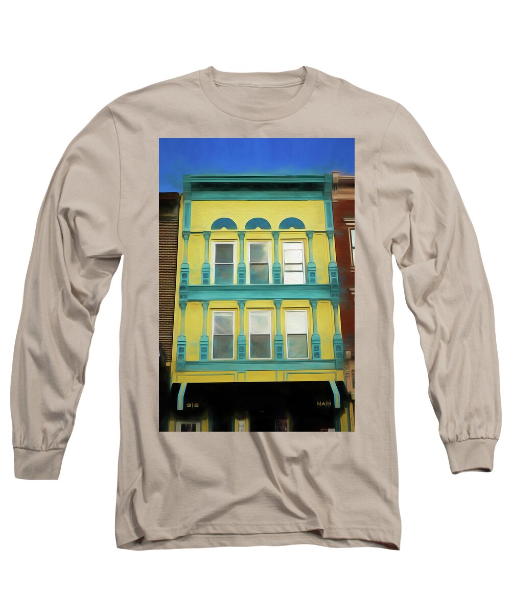 Hudson Valley Long Sleeve T-Shirt featuring the photograph 315 Main by Nancy De Flon