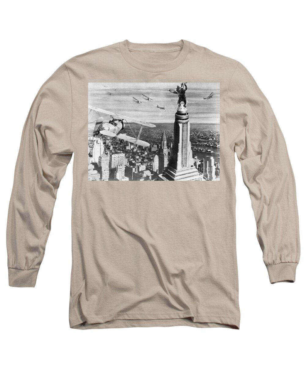 1933 Long Sleeve T-Shirt featuring the photograph King Kong, 1933 #7 by Granger