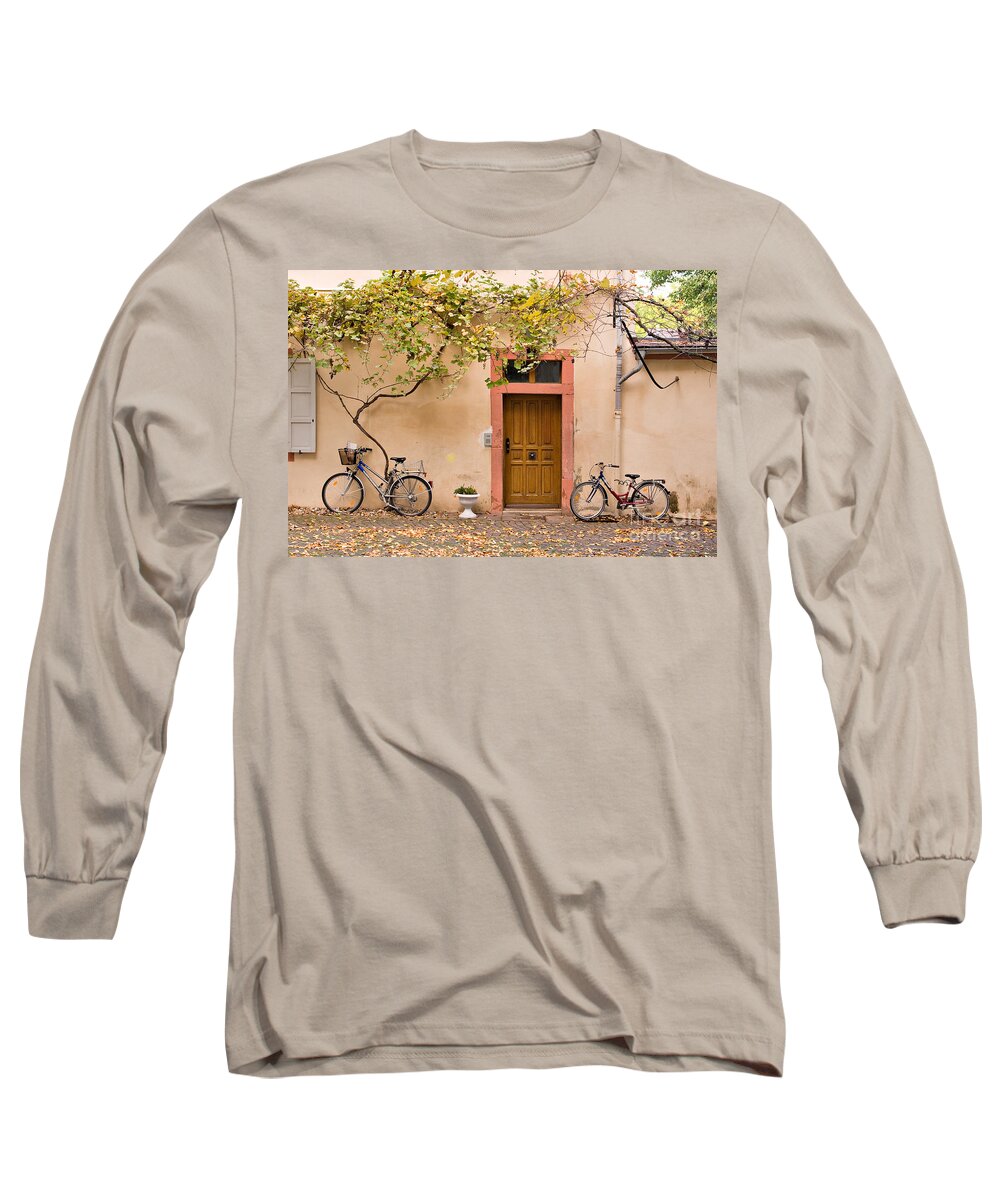 Travel Long Sleeve T-Shirt featuring the photograph A Back Lane in Speyer by Louise Heusinkveld