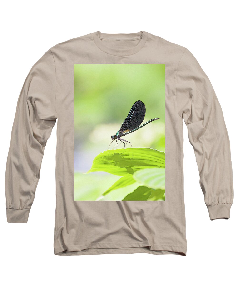 Bug Long Sleeve T-Shirt featuring the photograph A bug with shadow by Tatiana Travelways