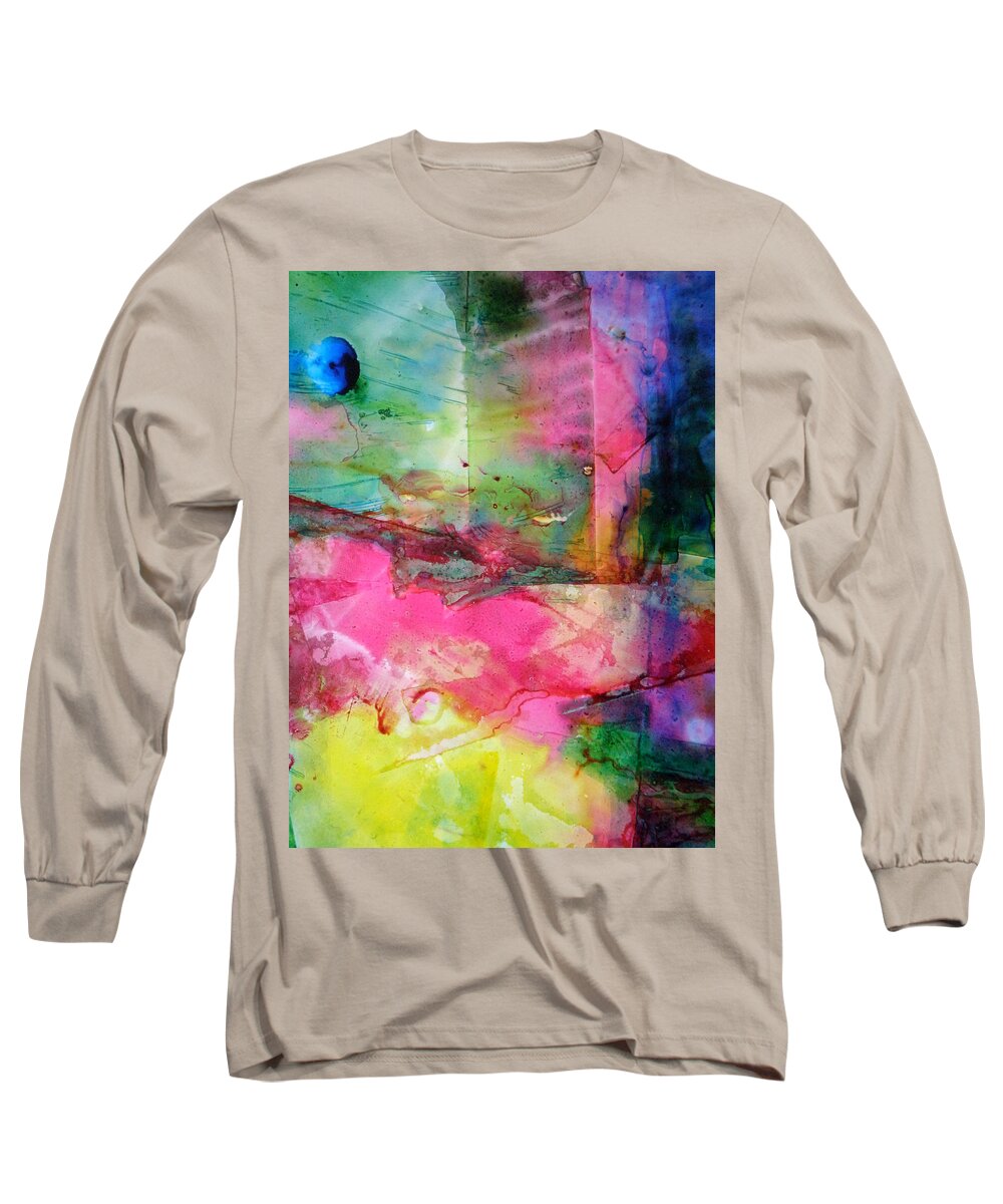 World Long Sleeve T-Shirt featuring the painting A New World Dawning by Janice Nabors Raiteri