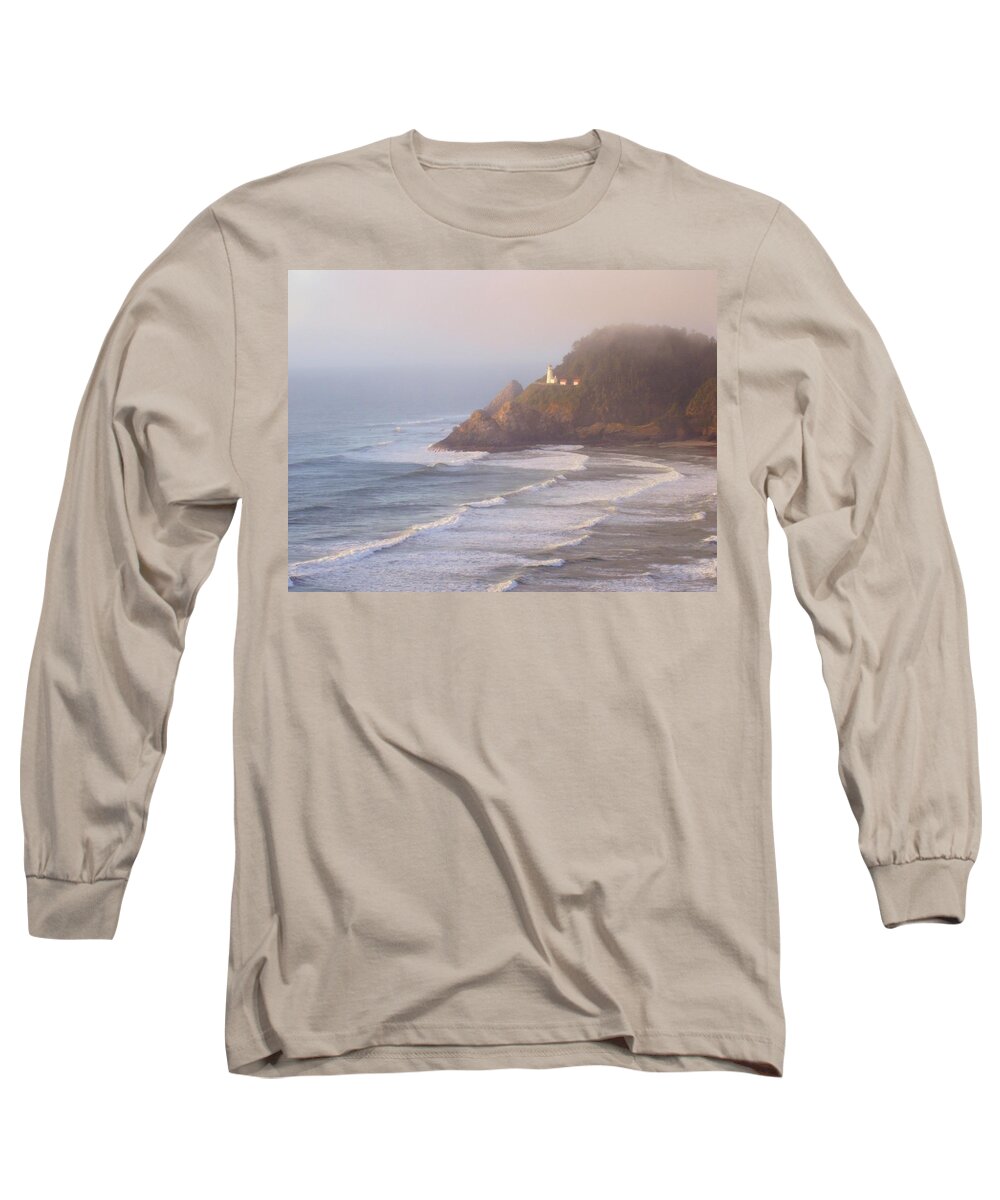 Oregon Coast Long Sleeve T-Shirt featuring the photograph A Quiet Place by Deborah Crew-Johnson