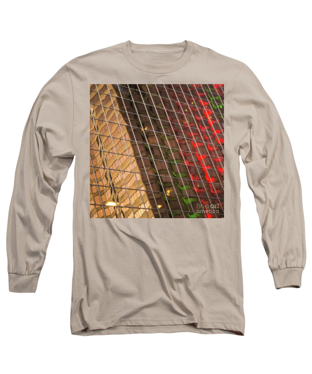 Abstract Reflection Michael Tidwell San Antonio Long Sleeve T-Shirt featuring the photograph Abstract Reflection by Michael Tidwell