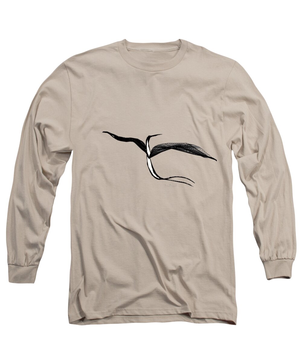 Bird Long Sleeve T-Shirt featuring the digital art Aerial Delight by Asok Mukhopadhyay
