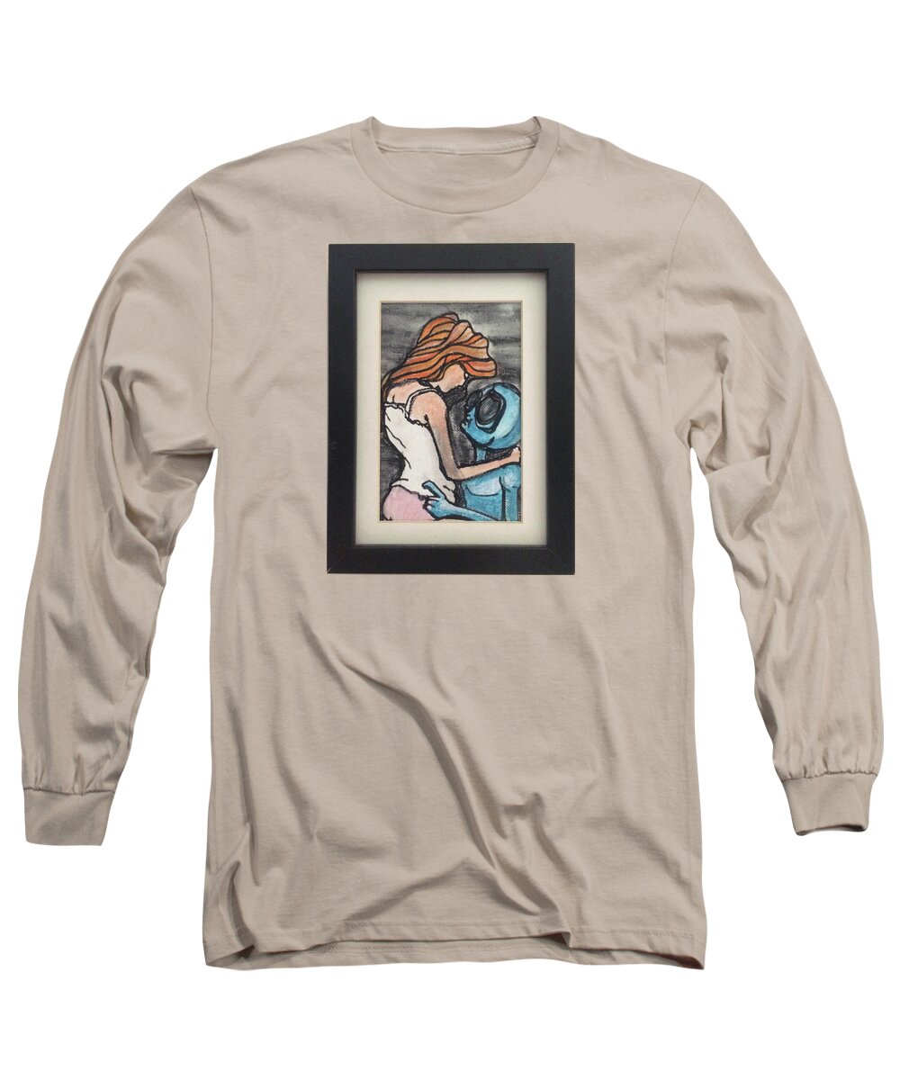 Seduction Long Sleeve T-Shirt featuring the painting Alien Seduction by Similar Alien