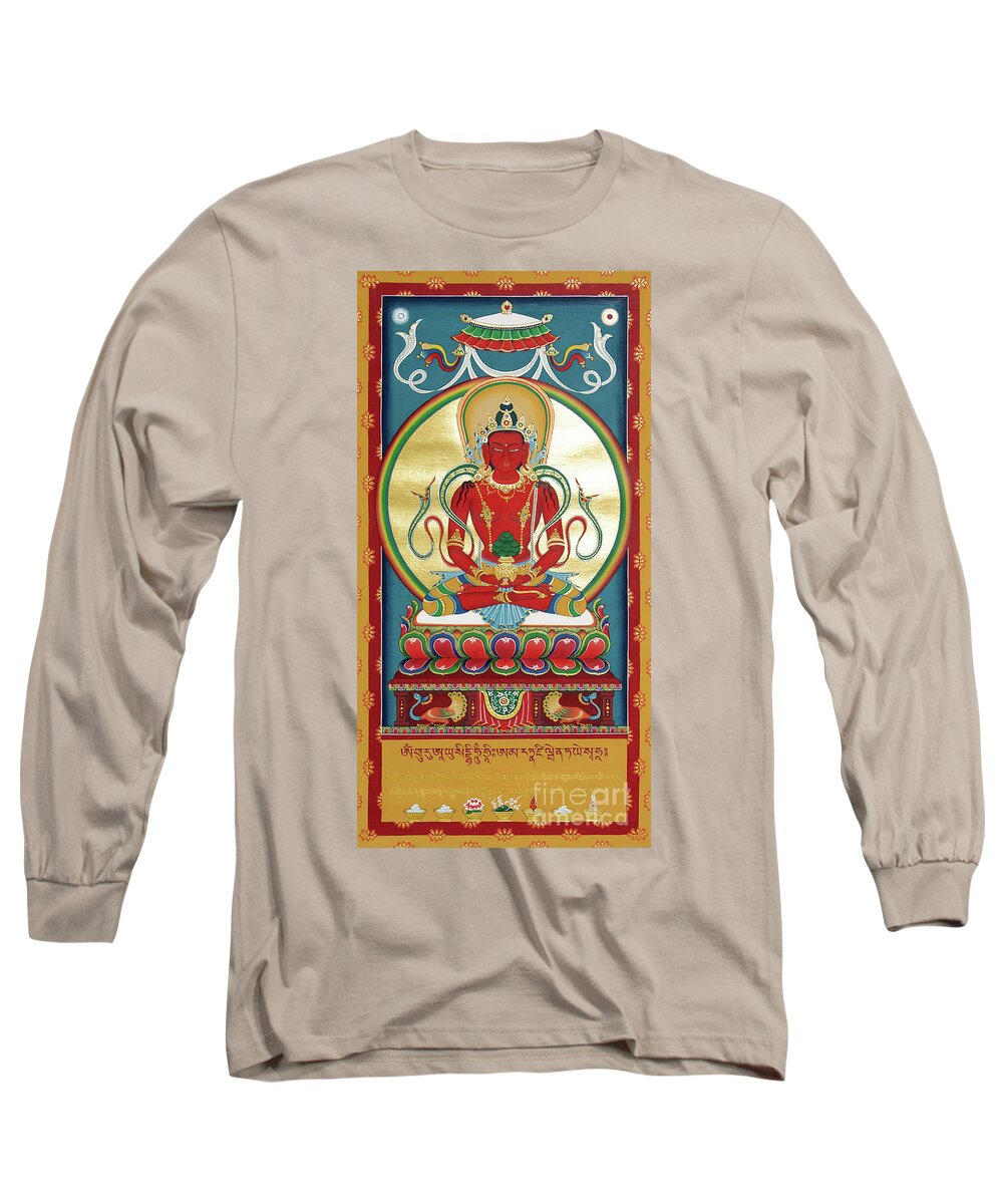 Amitayus Long Sleeve T-Shirt featuring the painting Amitayus by Sergey Noskov