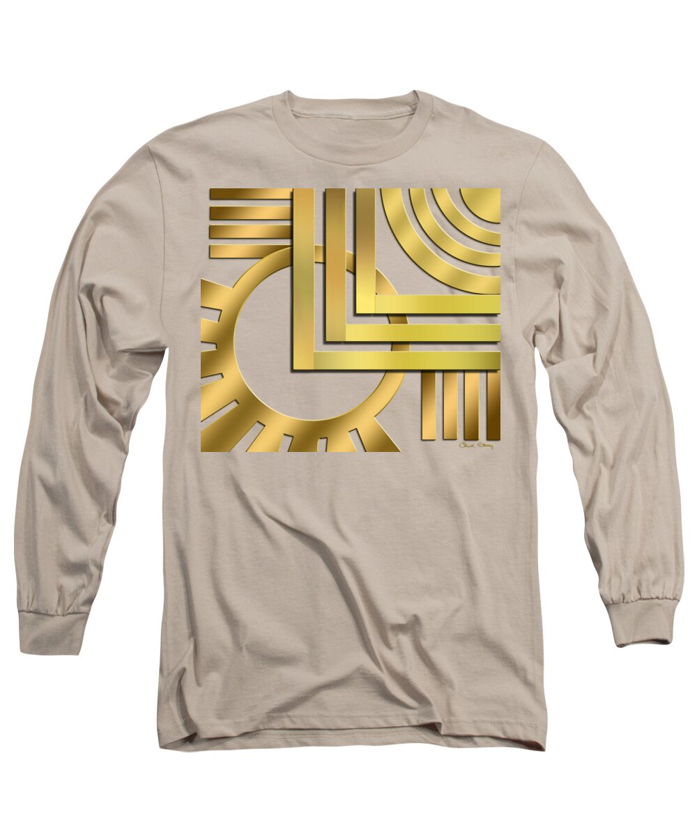 Art Deco 19 Transparent Long Sleeve T-Shirt featuring the digital art Art Deco 19 Transparent by Chuck Staley