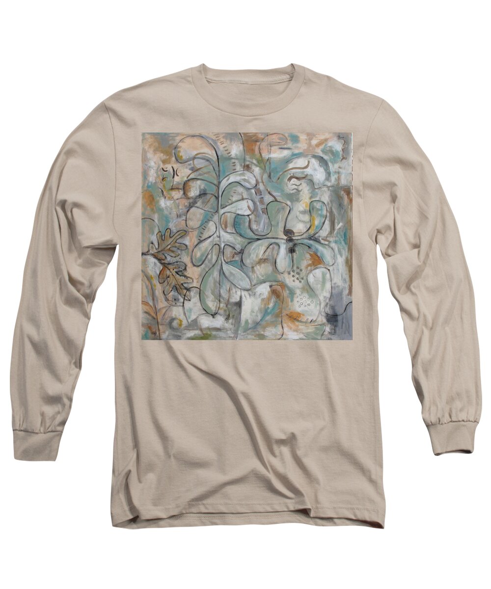 Abstract Long Sleeve T-Shirt featuring the painting Autumn Changes by Trish Toro