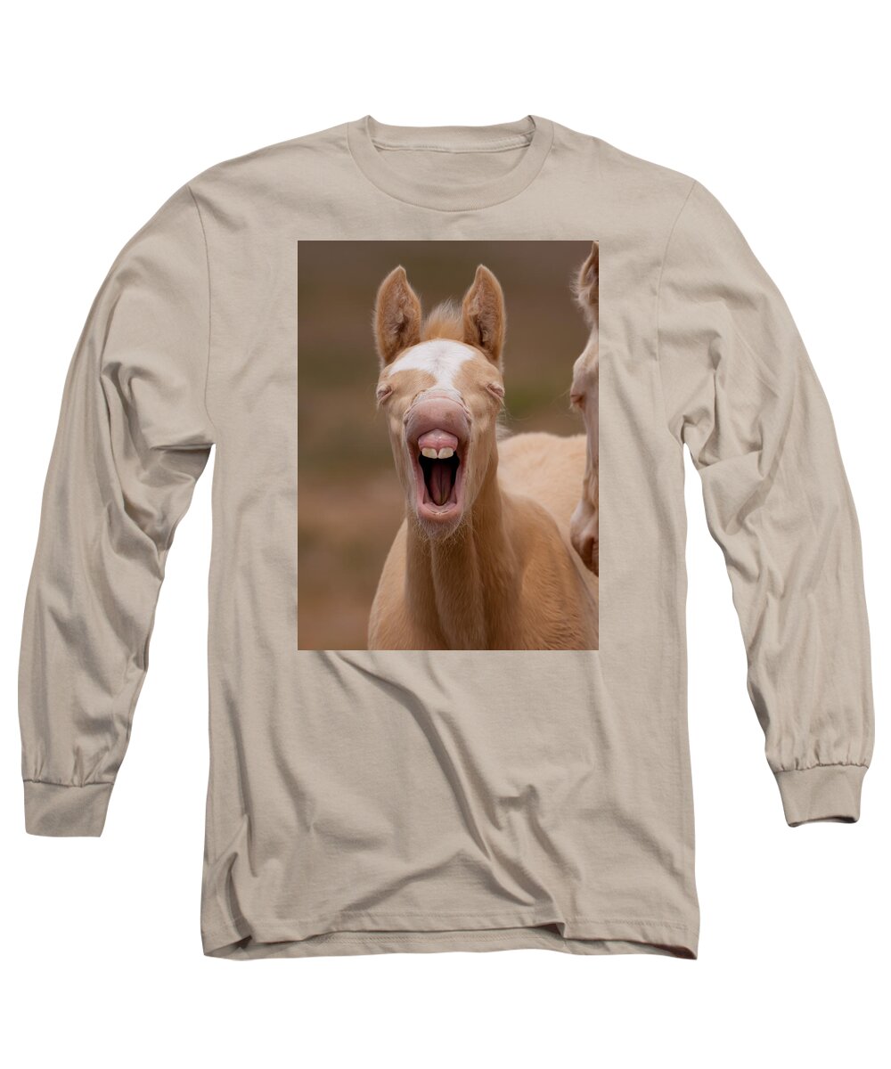 Wild Horse Long Sleeve T-Shirt featuring the photograph Baby Teeth by Kent Keller