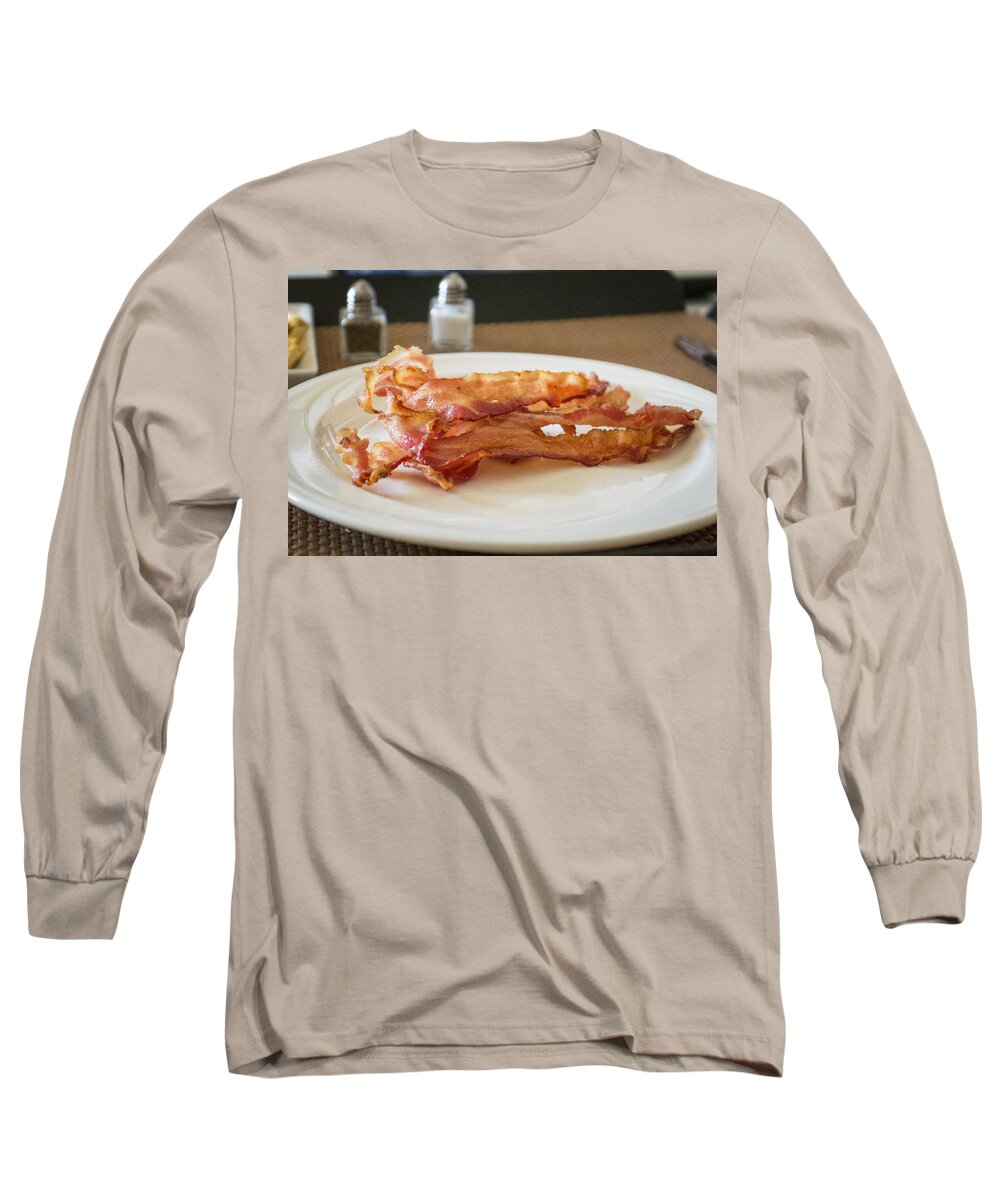 Bacon Long Sleeve T-Shirt featuring the photograph Bacon Breakfast by Wade Brooks
