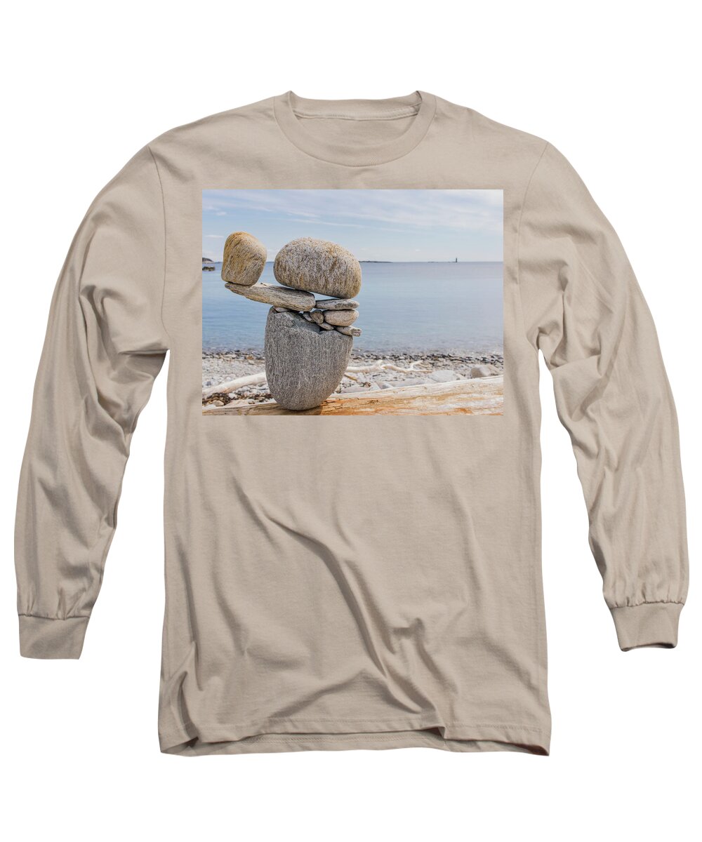 Rocks Long Sleeve T-Shirt featuring the photograph Balanced by Holly Ross