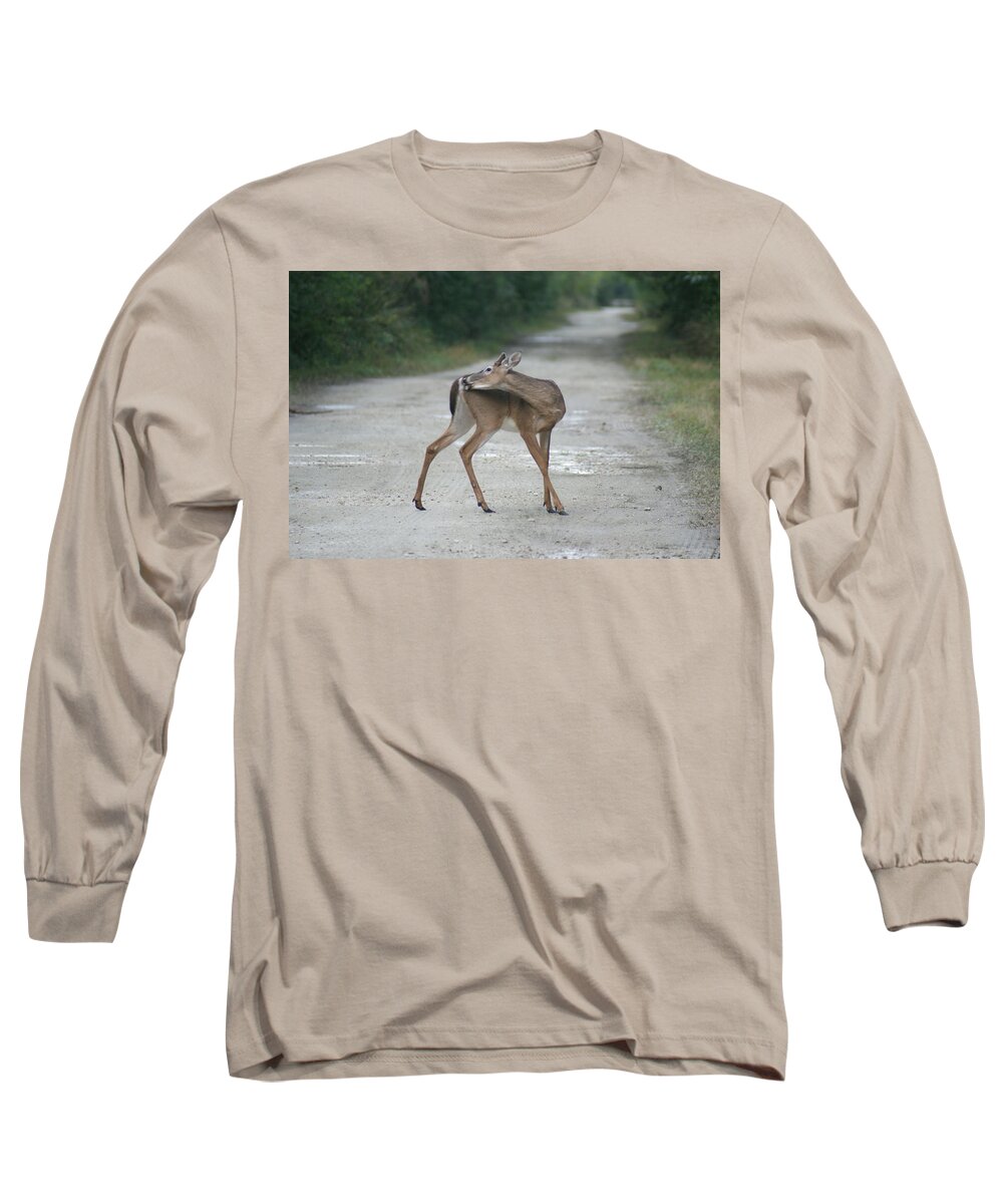 Deer Long Sleeve T-Shirt featuring the photograph Bambi by Lindsey Floyd