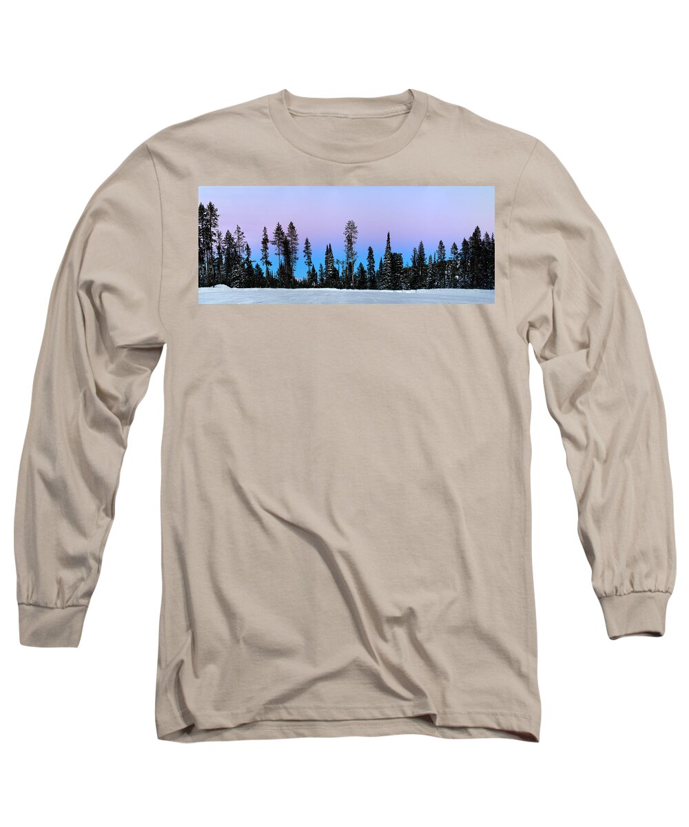 Band Long Sleeve T-Shirt featuring the photograph Band of Blue by David Andersen