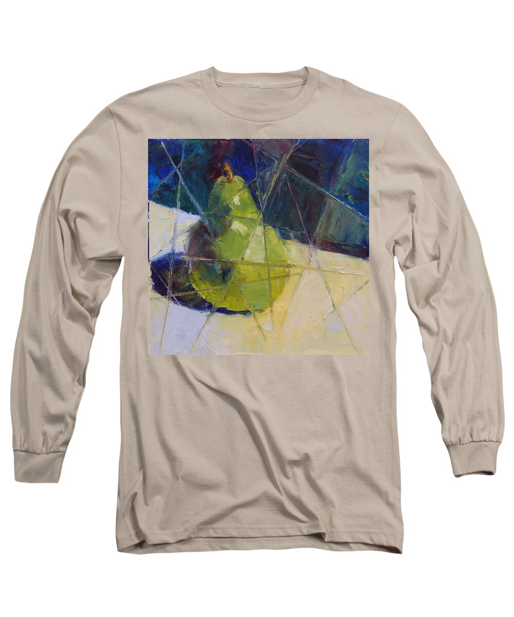 Still Life Long Sleeve T-Shirt featuring the painting Bartlett #8 - Fractured by Susan Woodward