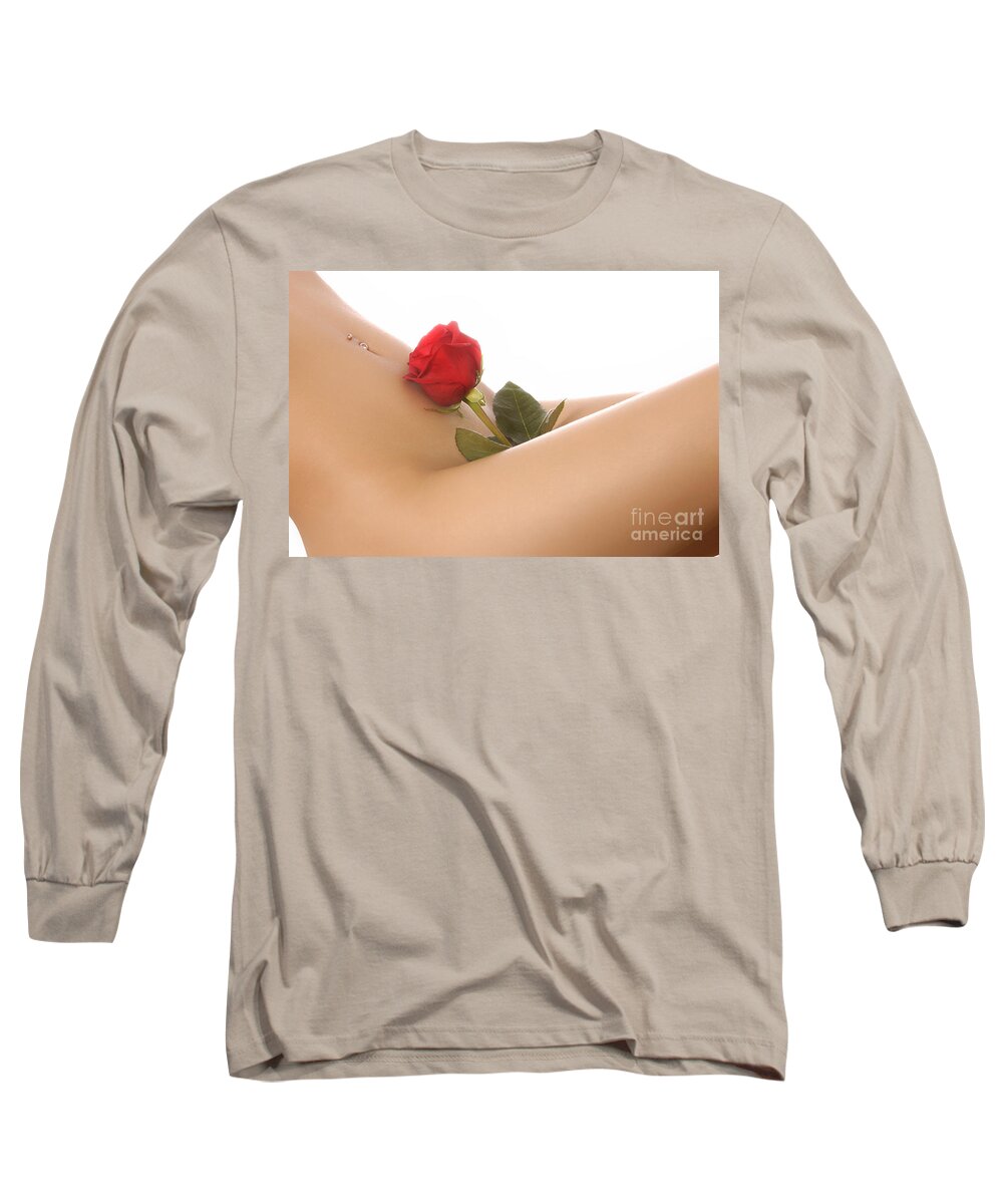 Woman Long Sleeve T-Shirt featuring the photograph Beautiful Female Body by Maxim Images Exquisite Prints