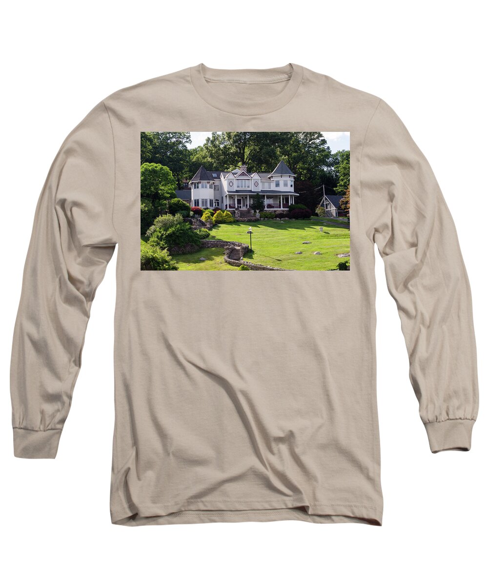 Real Estate Long Sleeve T-Shirt featuring the photograph Beautiful Home on Lake Hopatcong by Maureen E Ritter