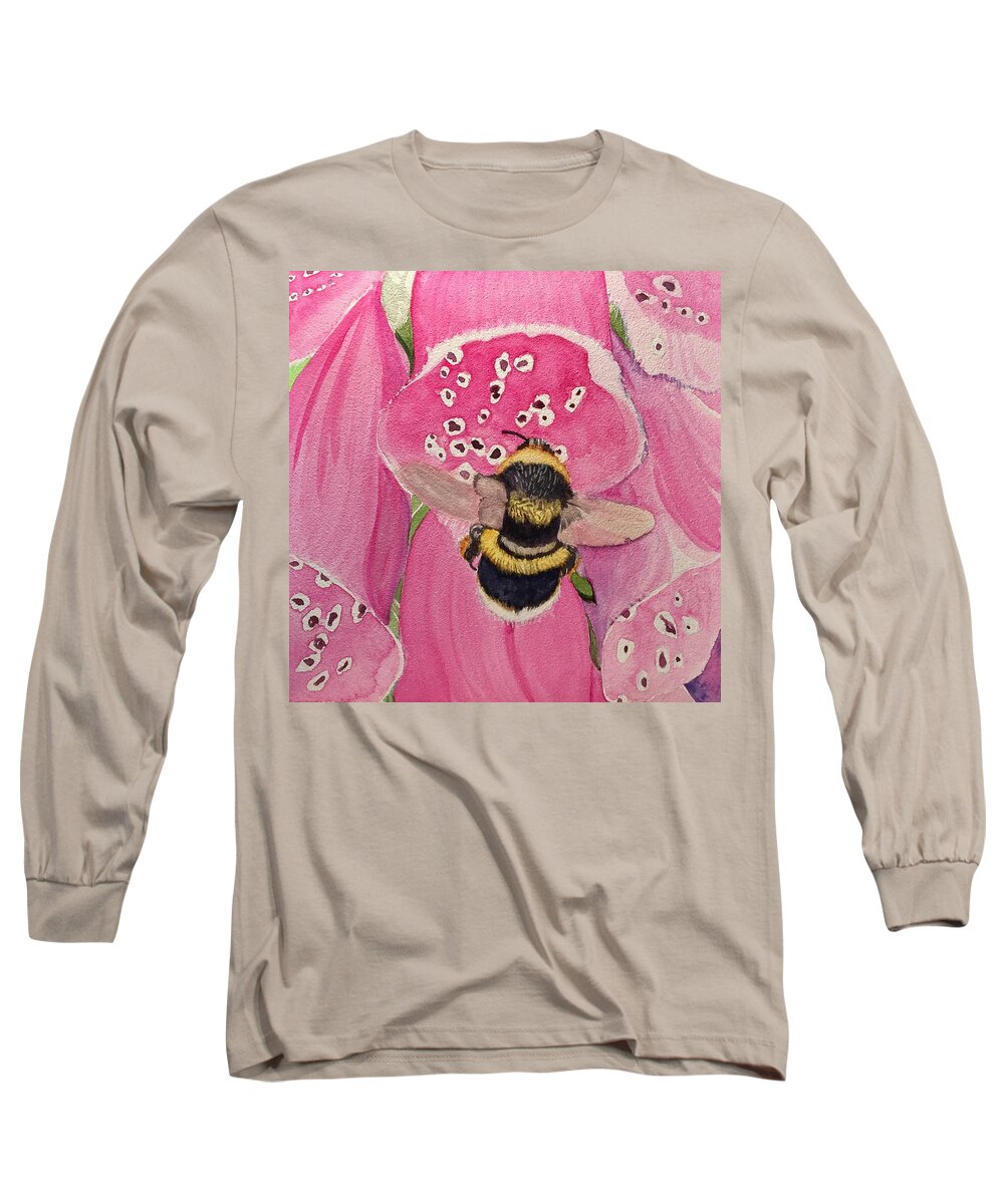 Bee Long Sleeve T-Shirt featuring the painting Bell Ringer by Sonja Jones
