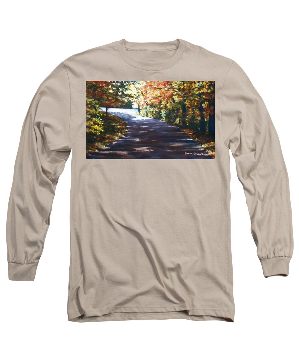 Landscape Long Sleeve T-Shirt featuring the pastel Bernheim Drive by Diana Colgate