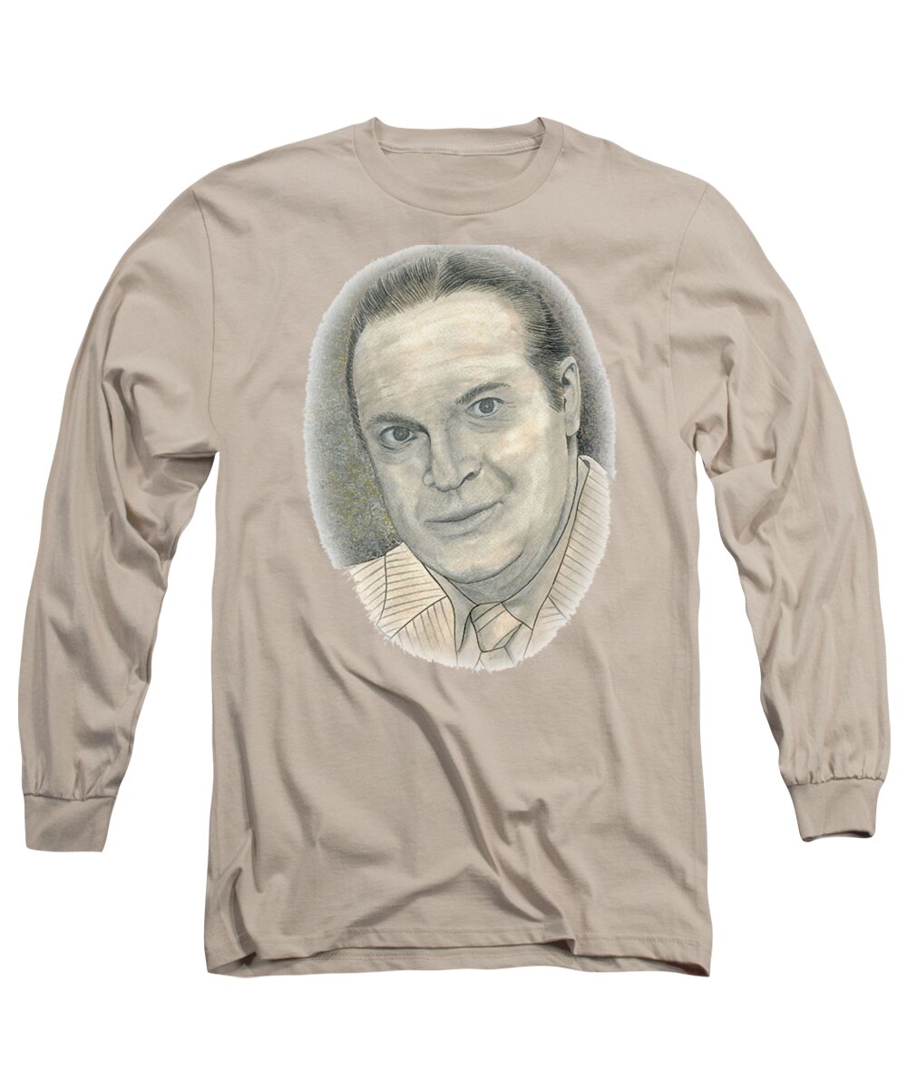 Bob Hope Long Sleeve T-Shirt featuring the painting Bob Hope T-shirt by Herb Strobino