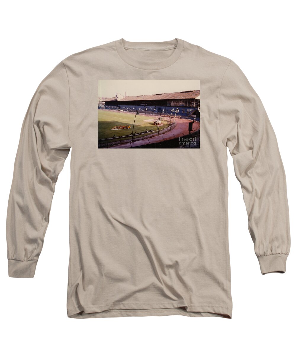  Long Sleeve T-Shirt featuring the photograph Bristol Rovers - Eastville Stadium - South Stand 2 - 1970s by Legendary Football Grounds