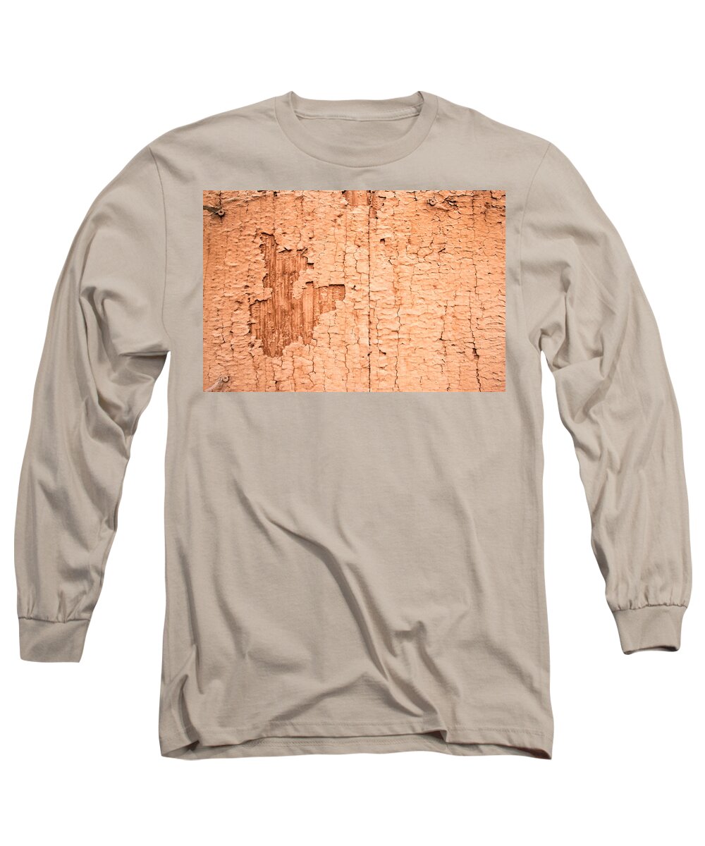 Abstract Long Sleeve T-Shirt featuring the photograph Brown Paint Texture by John Williams