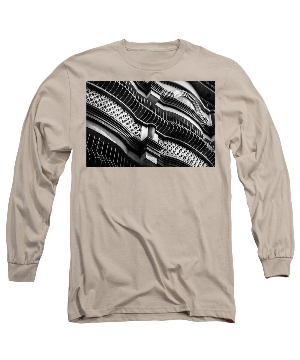 Banana Long Sleeve T-Shirt featuring the photograph Building Front Imus Market Philippines by Michael Arend