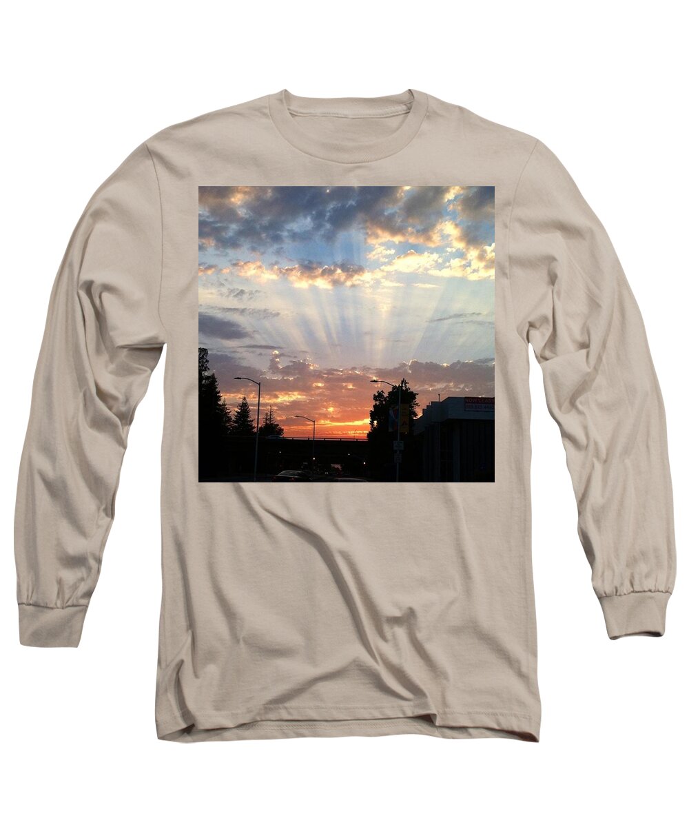 Sunset Long Sleeve T-Shirt featuring the photograph #california #sunset #nature by Jennifer Beaudet