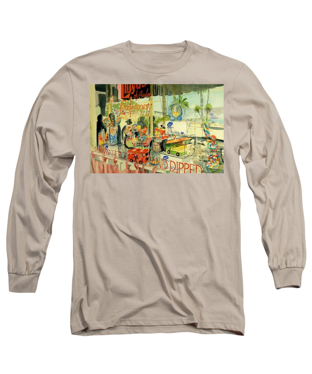Reflections Long Sleeve T-Shirt featuring the painting Candy View by Sonia Mocnik