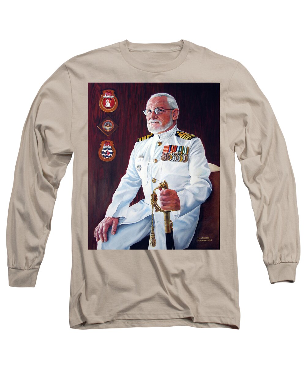  Long Sleeve T-Shirt featuring the painting Capt John Lamont by Tim Johnson
