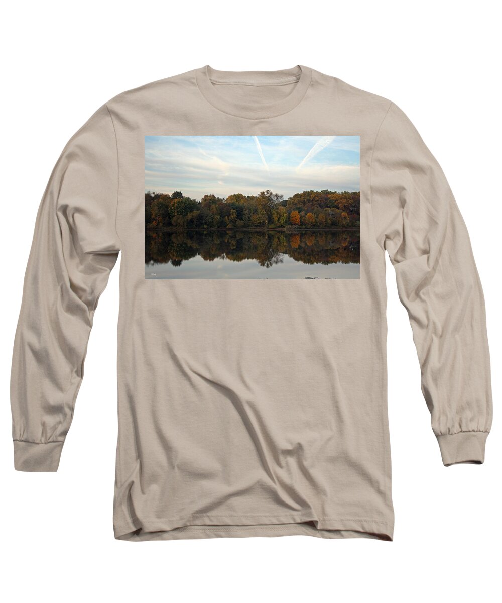 Centennial Long Sleeve T-Shirt featuring the photograph Centennial Lake Autumn - Thanksgiving Reflection by Ronald Reid