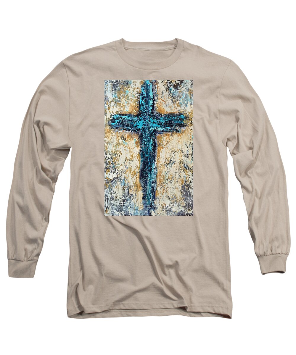 Cross Long Sleeve T-Shirt featuring the painting Clothe Yourself In Mercy by Kirsten Koza Reed
