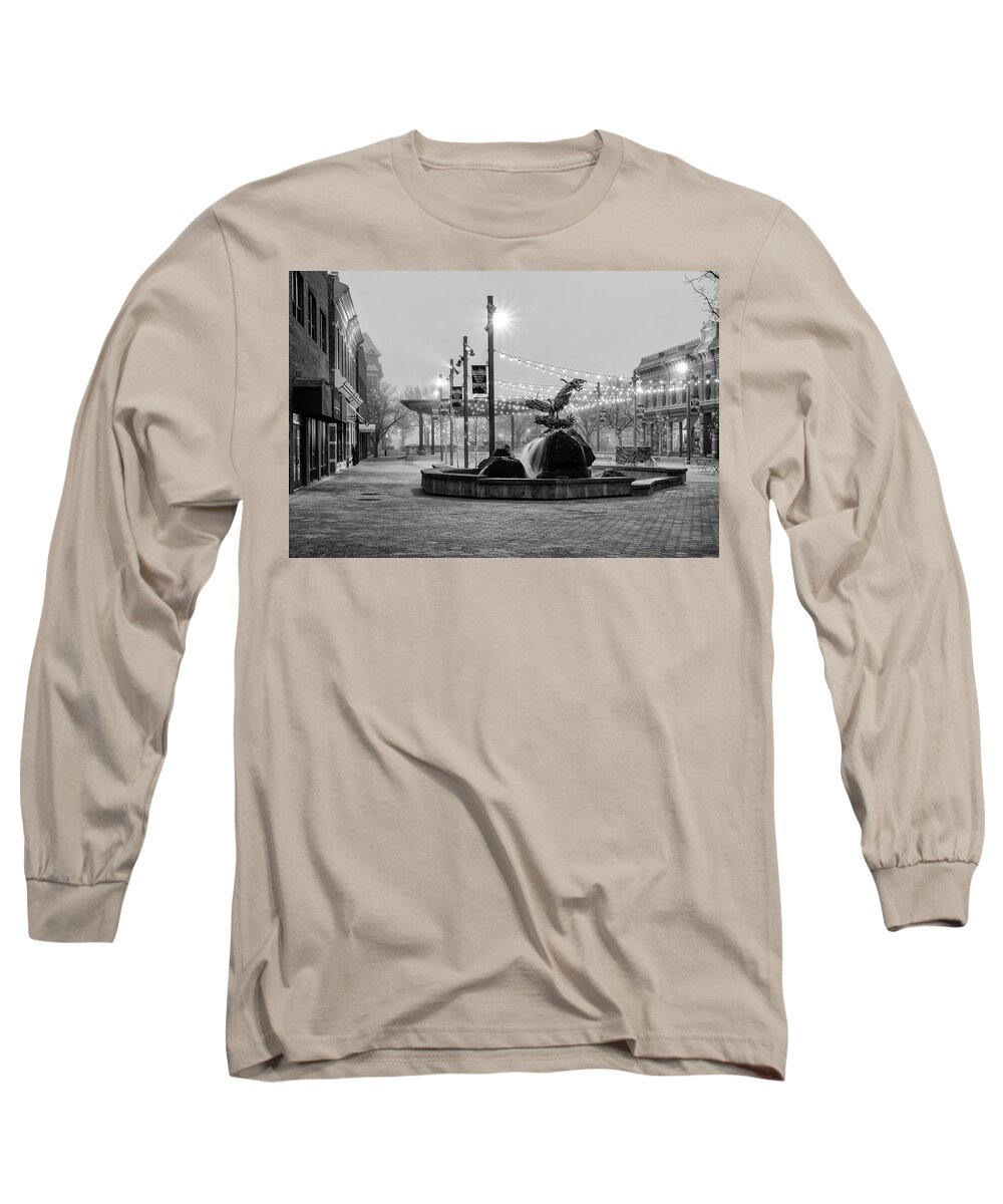 Fort Collins Long Sleeve T-Shirt featuring the photograph Cold and Foggy Morning by Monte Stevens