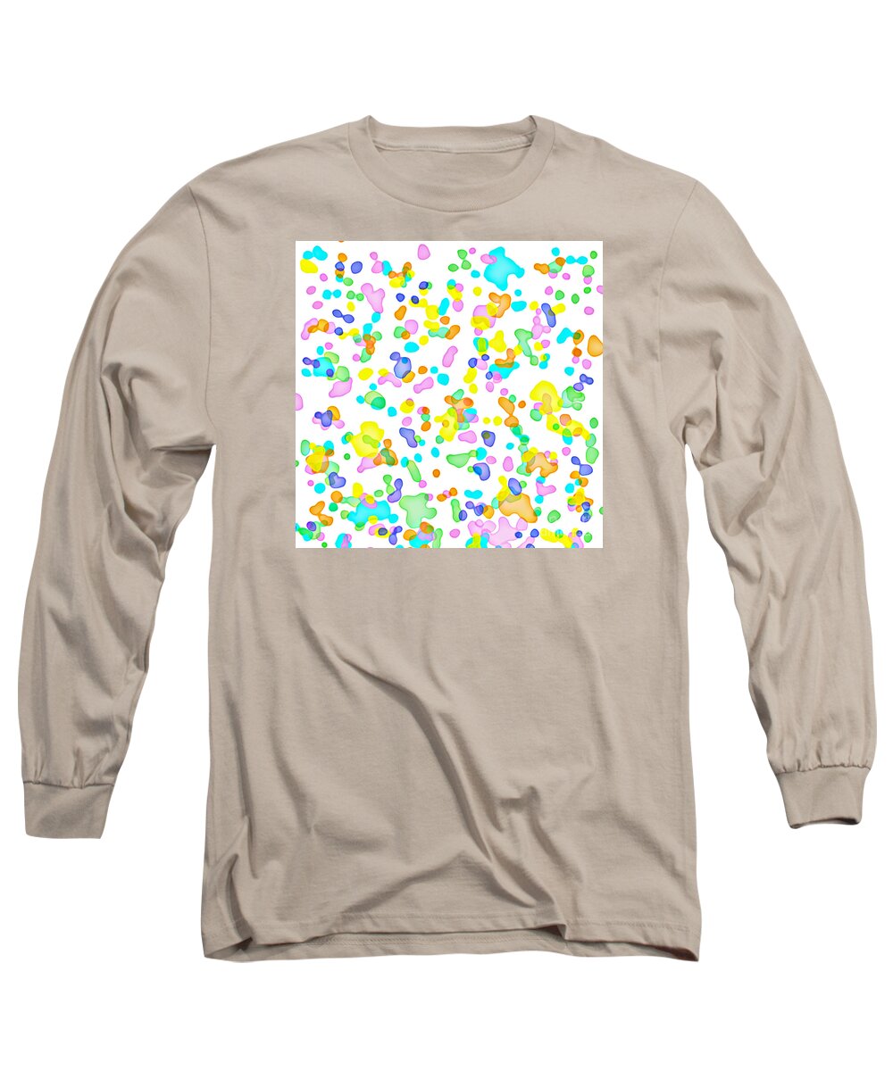 Abstract Long Sleeve T-Shirt featuring the digital art Color Blots by Susan Stevenson